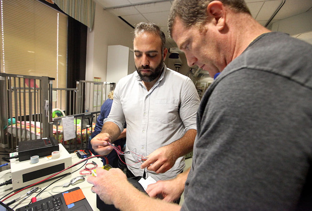 Bashar Badran Ph.D., left, and William DeVries, MUSC Research Specialist II